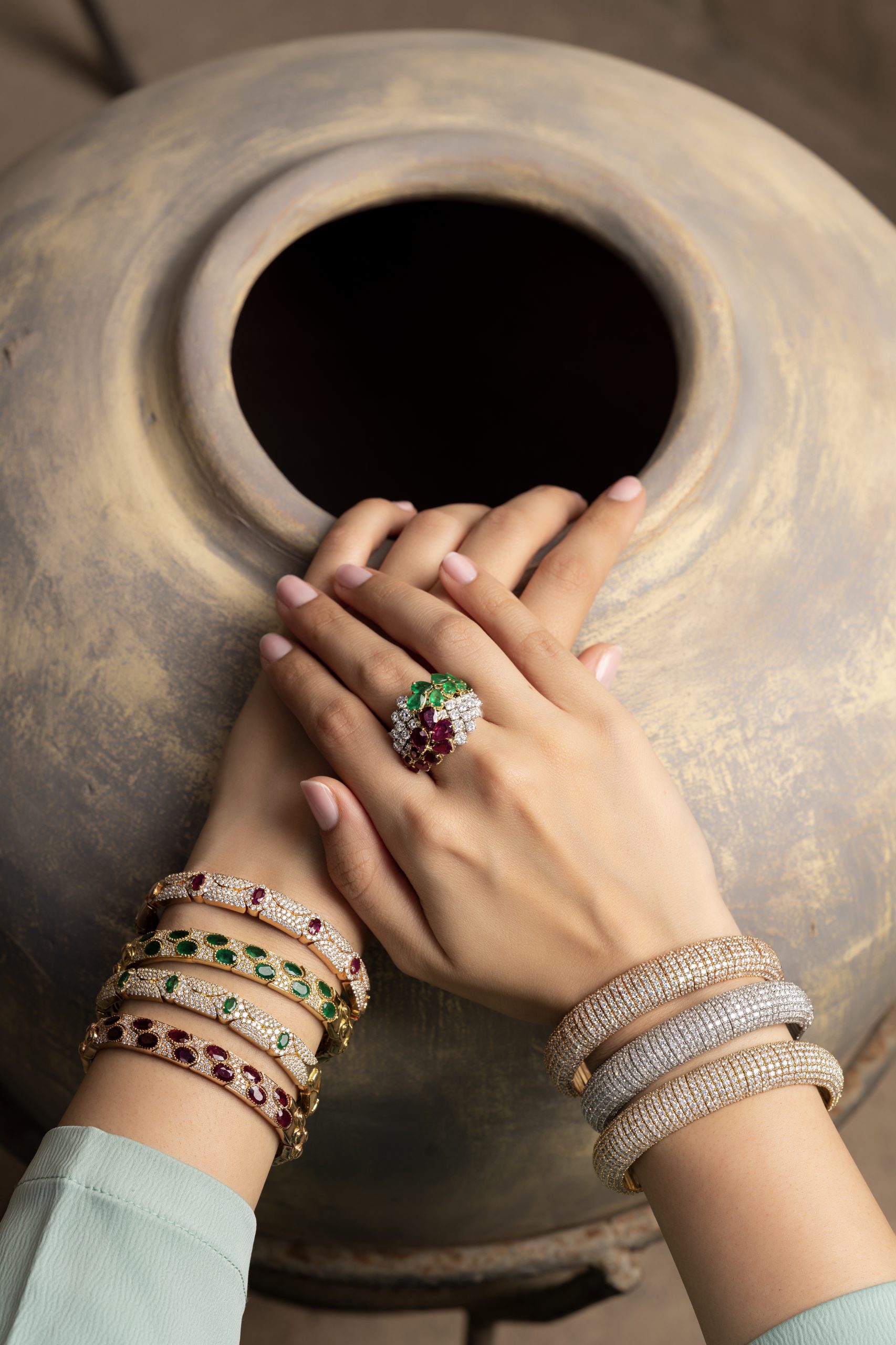 woman's hands on a jar