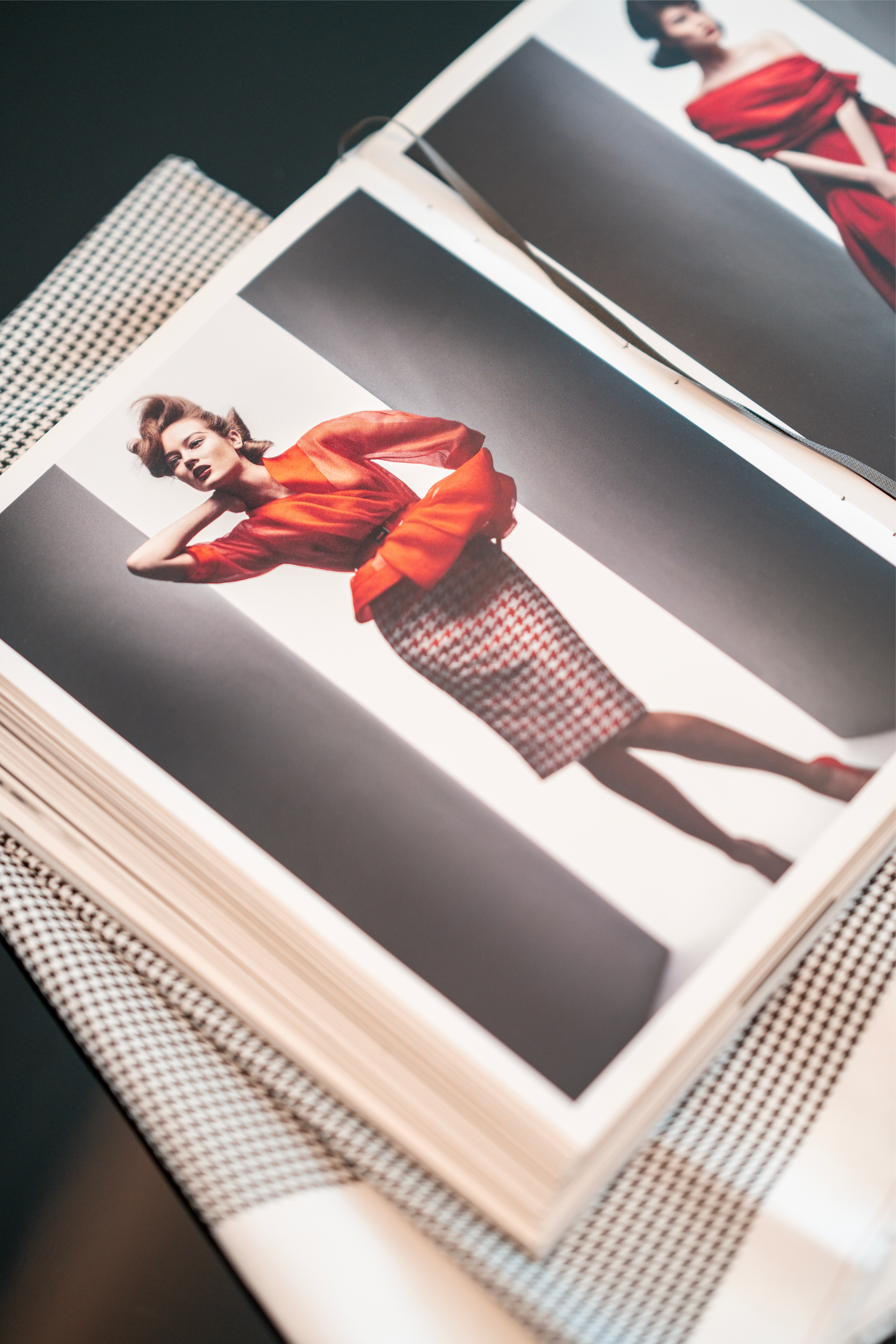 woman posing on a magazine dior