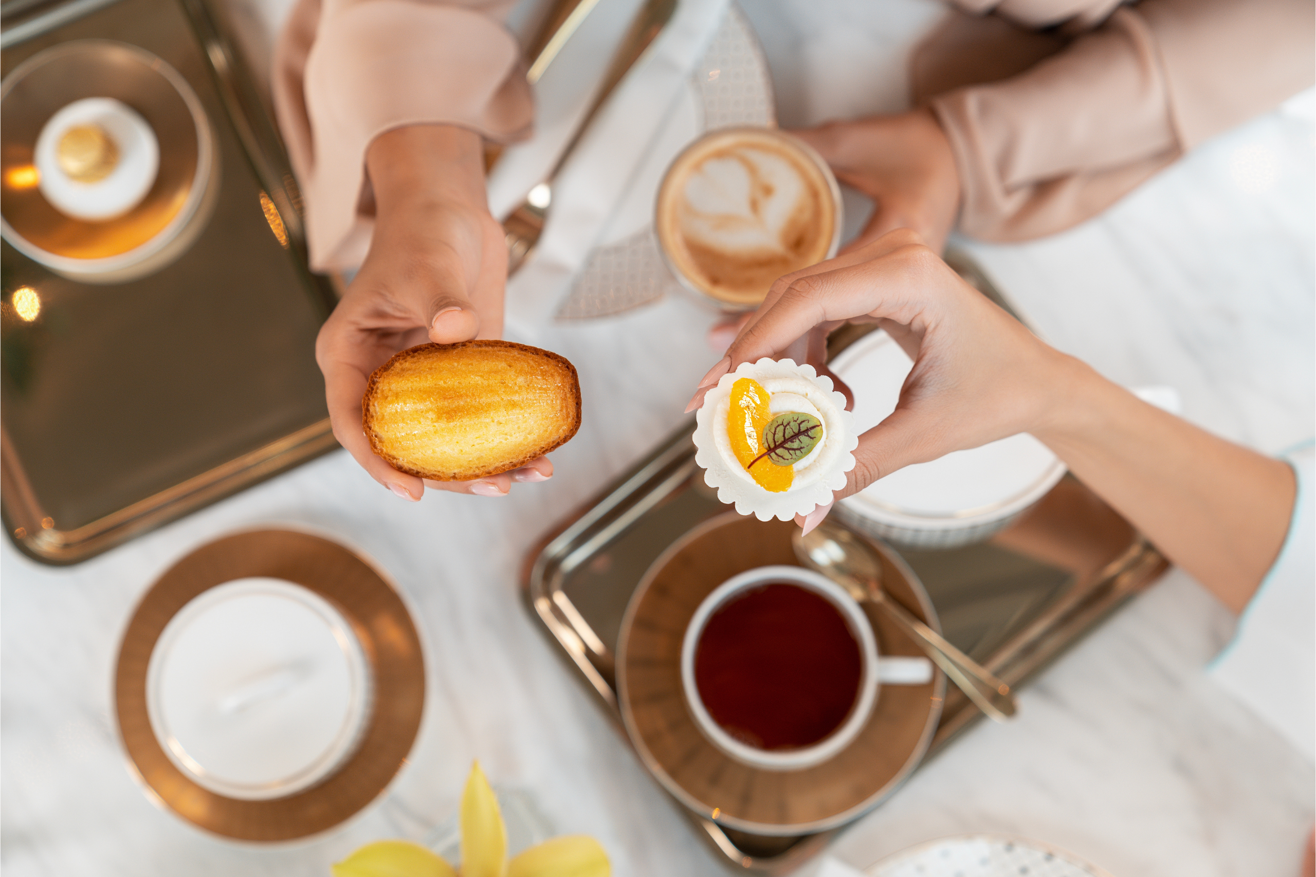 people presenting a breakfast